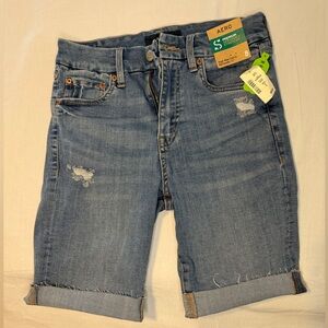 Aero High Rise Bermuda Denim Short